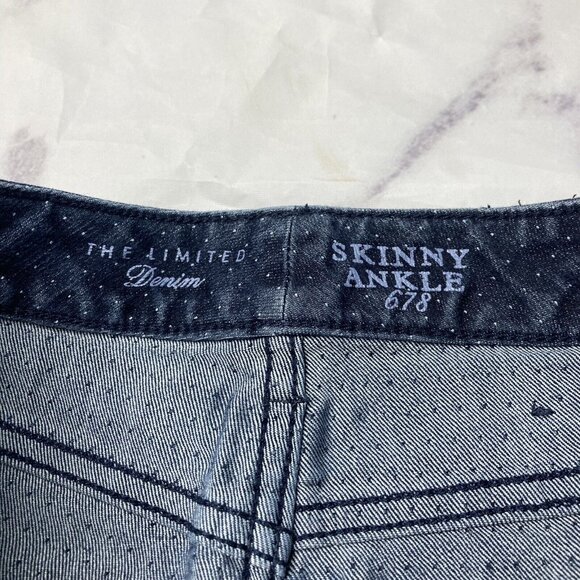 The Limited Denim Skinny Ankle Jeans Women’s Size 0 678 Polka Dot Slim a82 - Picture 3 of 5